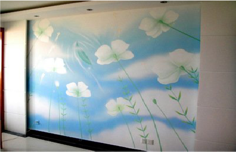 海盐画墙绘怎么画好白云的蓬松感？