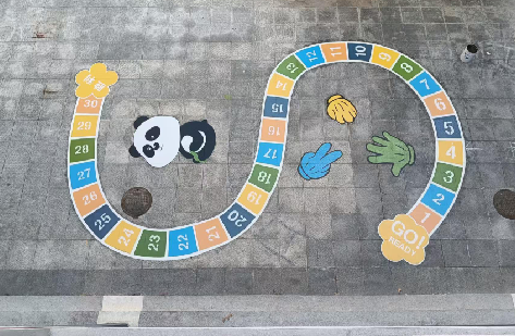 海盐地面游戏彩绘