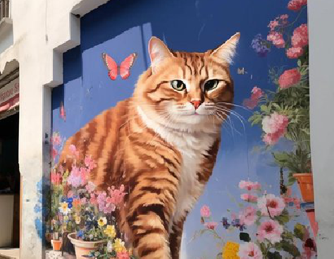 海盐自己绘制有个性的手绘墙