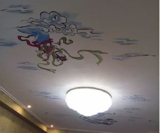 海盐如何快速绘制天花板上的手绘墙？